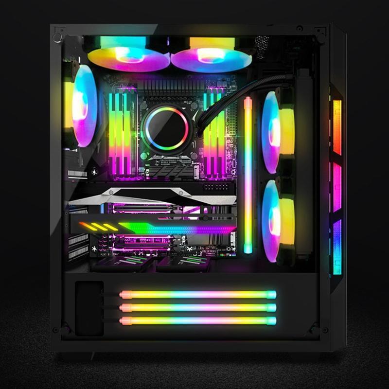 LED Strip Silicone RGB Stick PC Case Lighting Computer 360° Luminous Light Bar