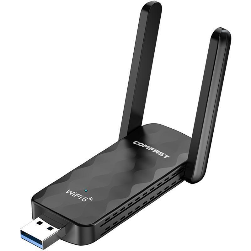 Wireless USB WiFi 6 Adapter for PC 802.11AX 1800Mbps Dual 2.4/5.8GHz Antennas