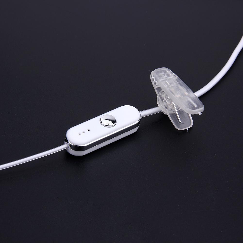 2Pin Sports Earpiece Headset w/ PTT MIC for BAOFENG Retevis Radios White