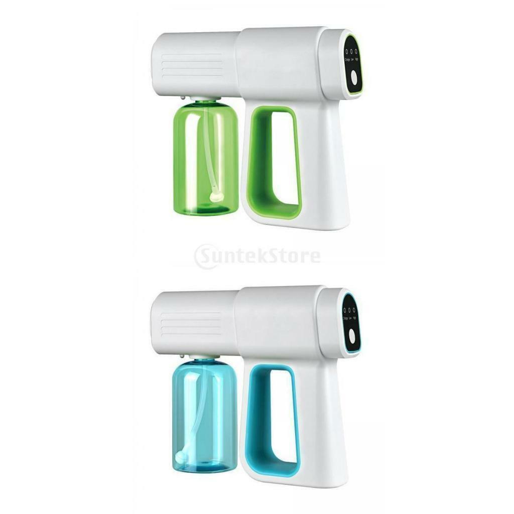 2Pcs Nano Sprayer Gun Adjustable Foggers 380ml with Blue Light Disinfection