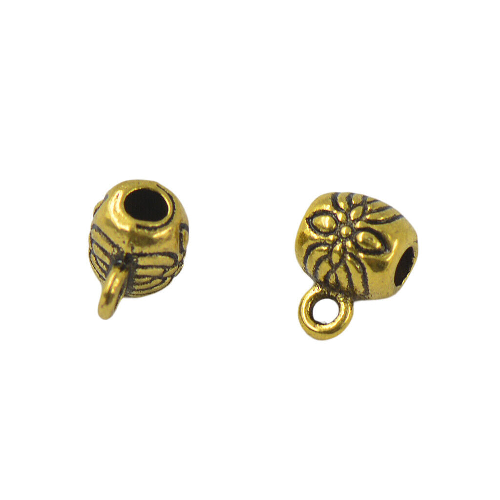 Bail Hanger Charms Pendants Spacer   Flower Pattern DIY Necklace