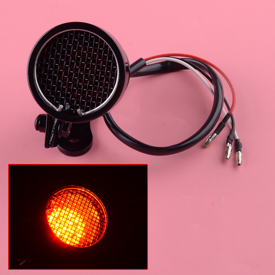 1x Motorcycle LED Stop Brake Light Tail License Plate Light Daytime Running Lamp