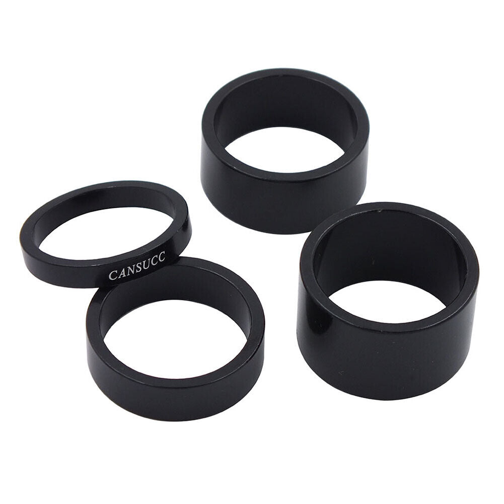 CANSUCC MTB Bike Fixed Gear Front Fork Washers Set Headset Spacer (Black)