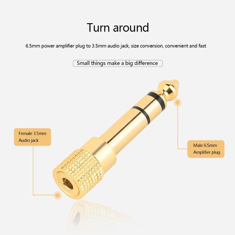 Jack 6.35mm Male To 3.5mm Female Adapter Connector Headphone Audio Adapter
