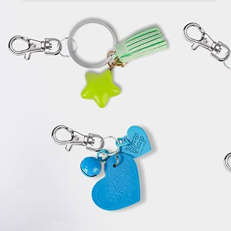 120 Pcs Metal Key Chain Clip Hooks with Key Ring for Lanyard Purse and Crafting