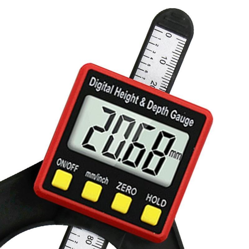 Mini Height Gauge Depth Gauge for Saw Table Thickness Gauge with Magnetic Feet