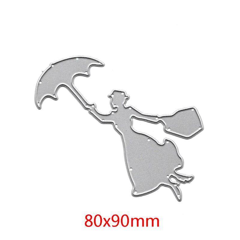 Umbrella Girl Metal Cutting Dies Stencil DIY Scrapbooking Album Stamp Paper Card