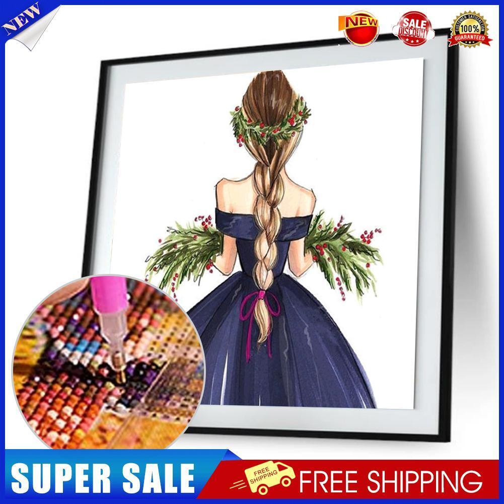 Girl Painting DIY 5D Diamond Embroidery Cross Stitch Kit Home Wall Decor
