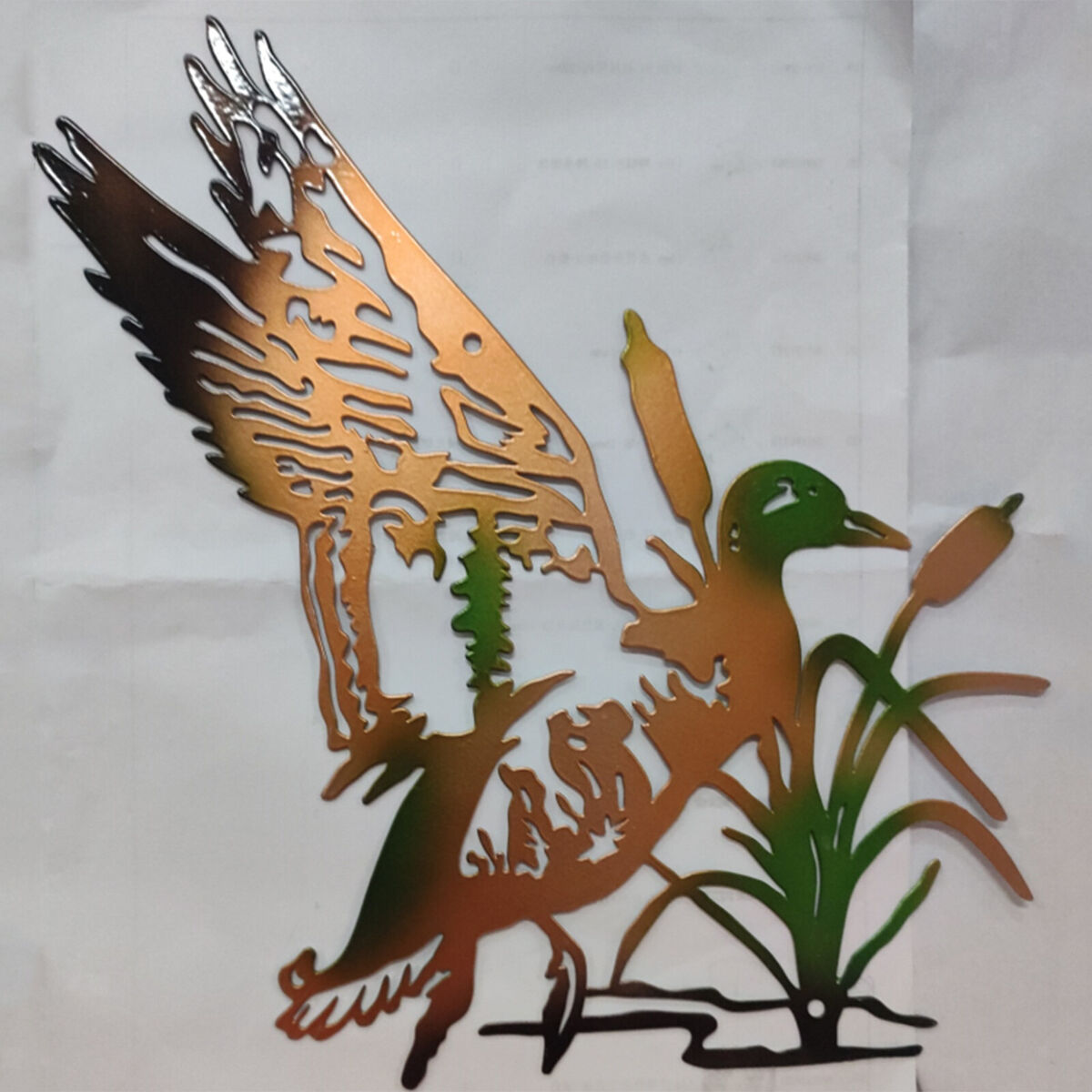 Silhouette  Garden Stake Animal  for Outside Decorations duck