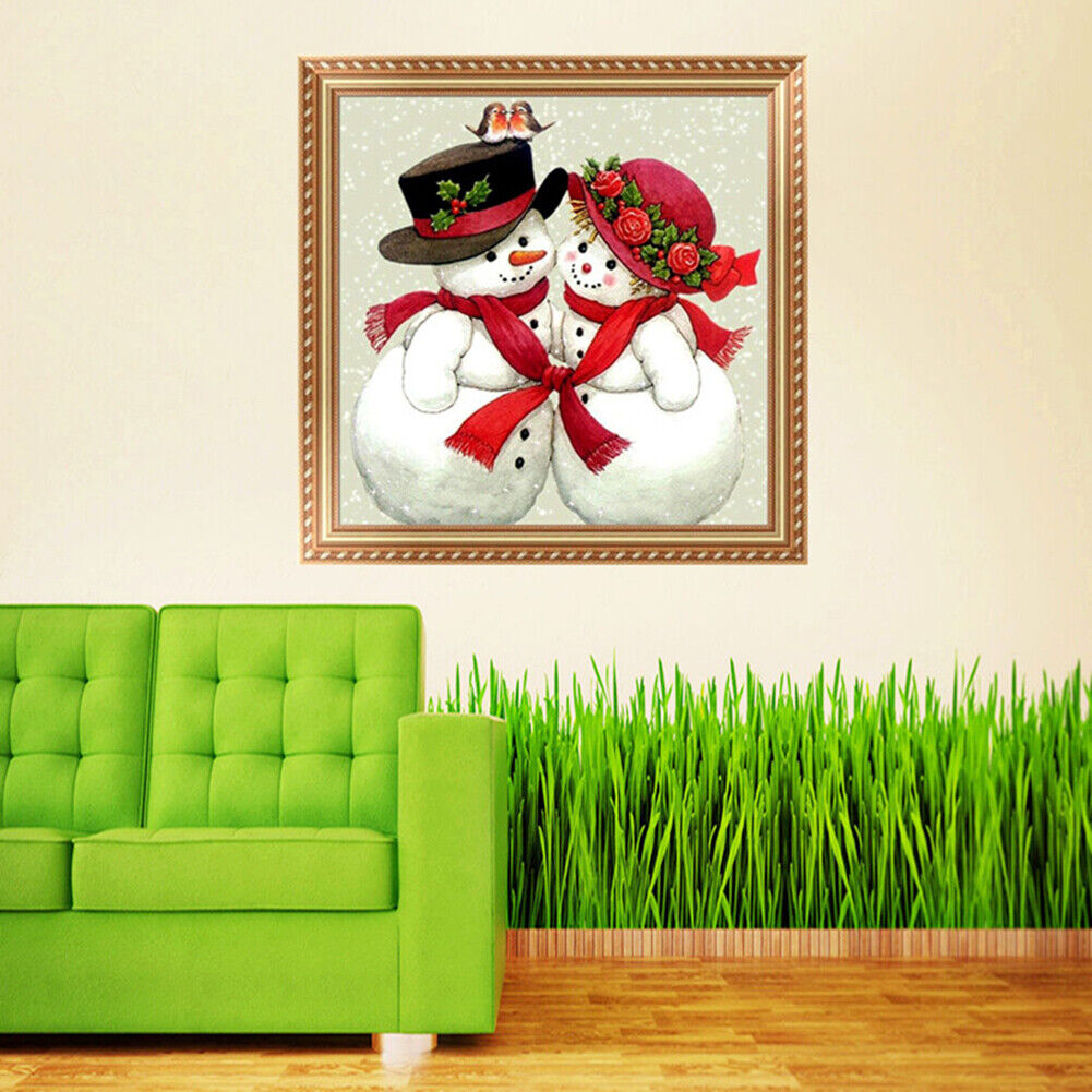 5D Diamond Painting Christmas Snowman Embroidery Cross Stitch Home Decor