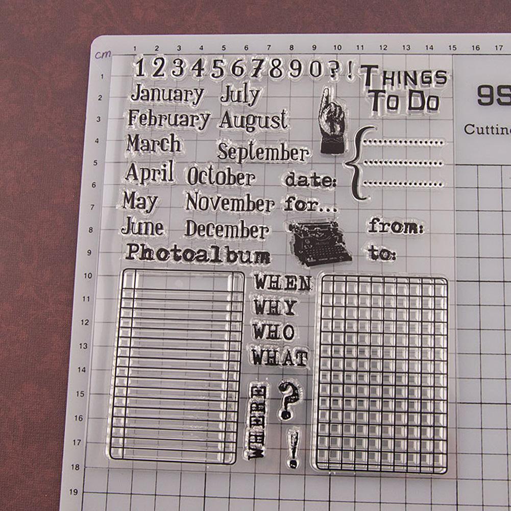 Schedule Plan Silicone Clear Stamp DIY Scrapbooking/Photo Album Craft Decor
