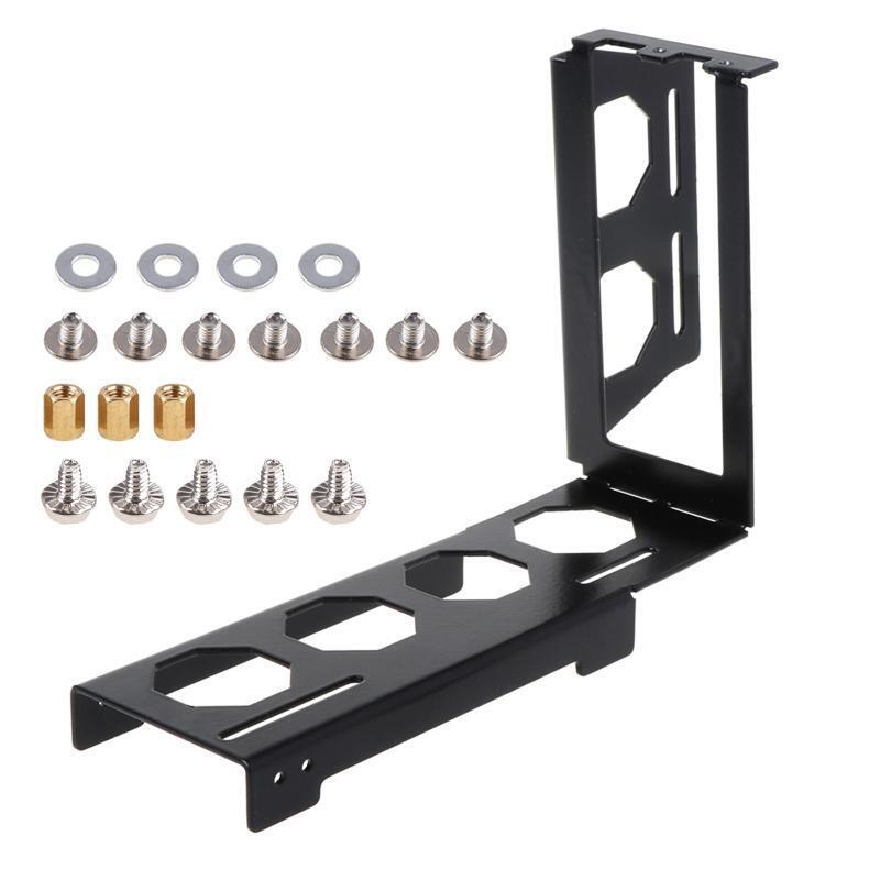 DIY Metal Graphics Card Bracket Riser Fixed Vertical ATX Case PCI-E 16x x16