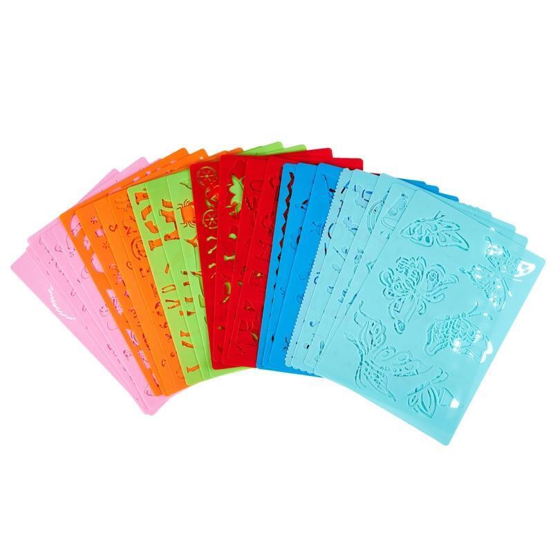 24 Pcs Graffit Painting Templates Hollow-out Letters Numbers Graffiti Stencils