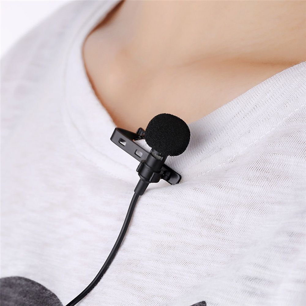 Wired Condenser Clip-on Lapel Microphone Link To Smartphone Hands-free Mike