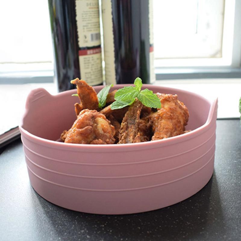 Air Fryer Silicone Pot Oven Heating Baking Tray Bread Fried Chicken Pizza Basket