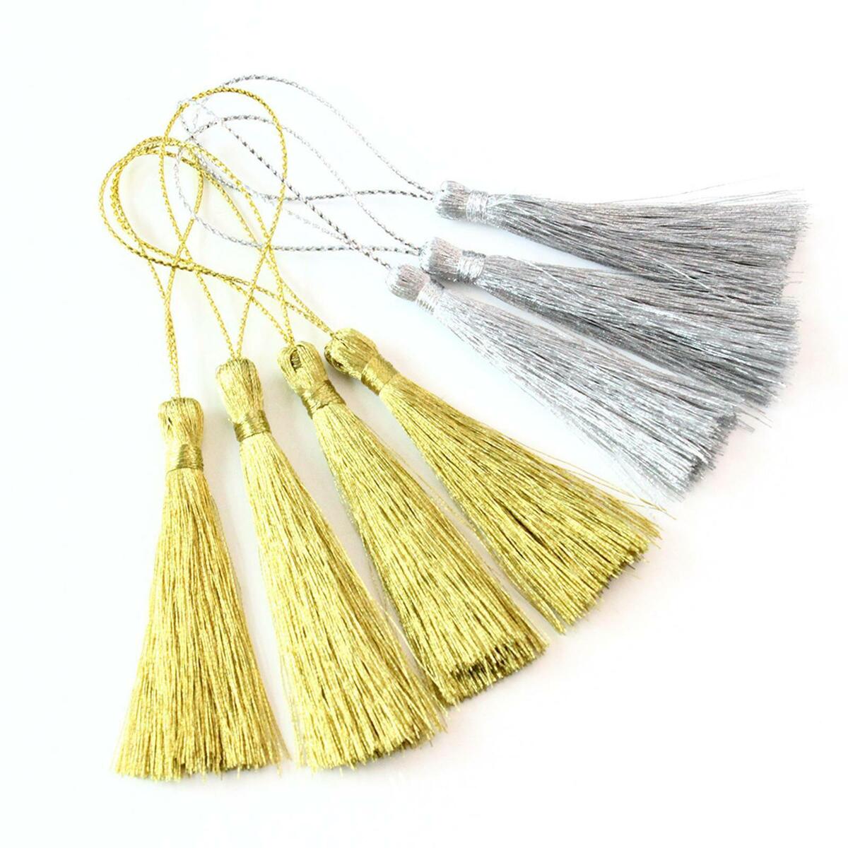 of 60 10cm Handmade Bookmark Tassels Cord Loop for Bookmarks Accessory