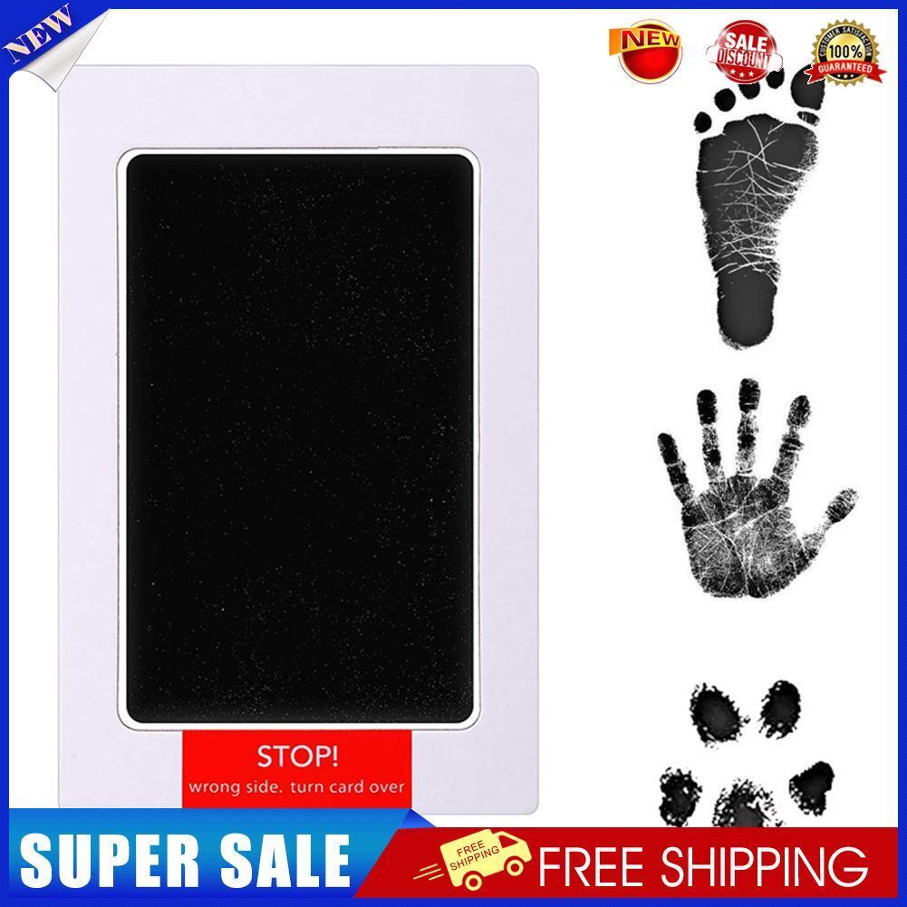 Footprint Handprint Ink Pads Kits for Newborn Baby Dog Paw Prints (Black)