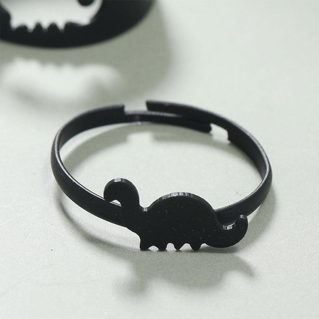 1 Pair Matching Dinosaur Couple Rings Set Stacking for Wedding Jewelry