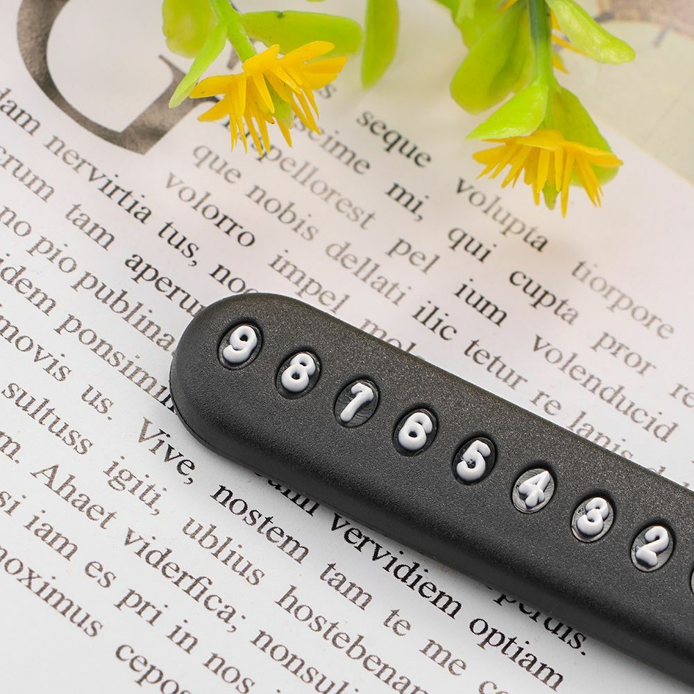 Creative with Phone Number Plate Key Chain Pendant DIY Anti-lost Keychain Car