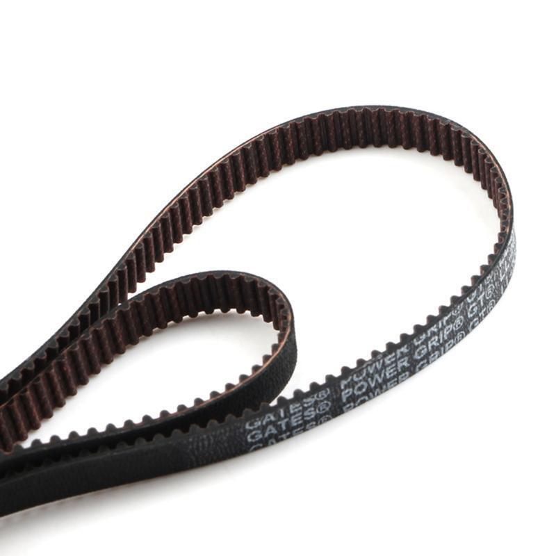 Durable 2GT X Y Axis Black Open Timing Rubber Belt 6mm Width with 4+4PCS Buckles