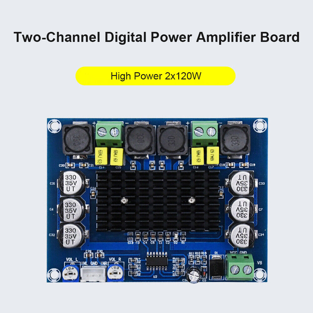 XH-M543 TPA3116D2 120Wx2 Digital Dual Channel Amplifier Subwoofer Board Kit