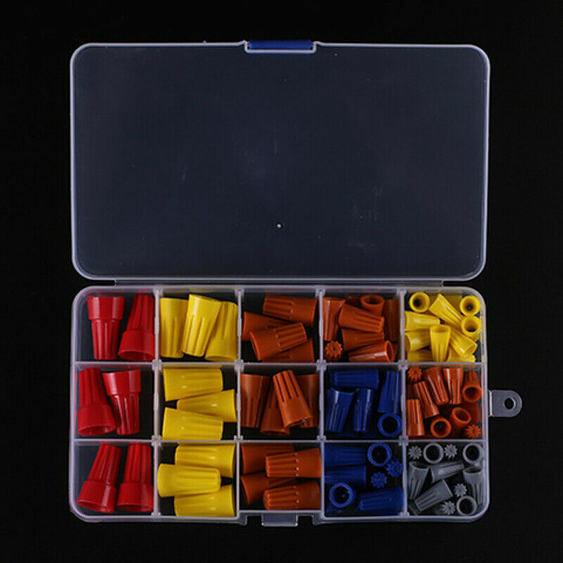 102 PIECES WIRE CONNECTOR, TWIST ON ELECTRICAL NUT SPRING CAP ASSORTMENT KIT