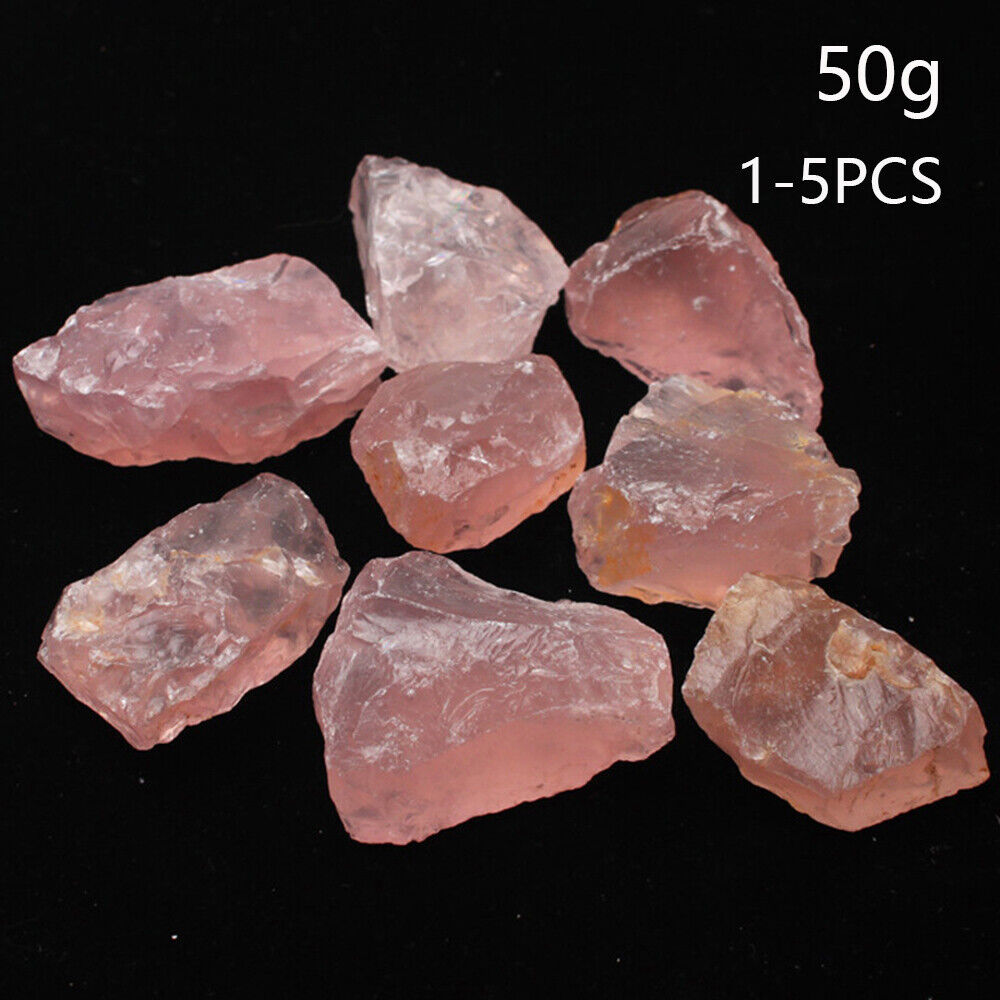 Decoration Healing Stones Pink Crystal Minerals Specimen Natural Rose Quartz