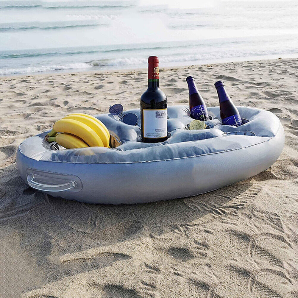 Summer Party Bucket Cup Holder Inflatable Pool Float Beer Drink Cooler Tool