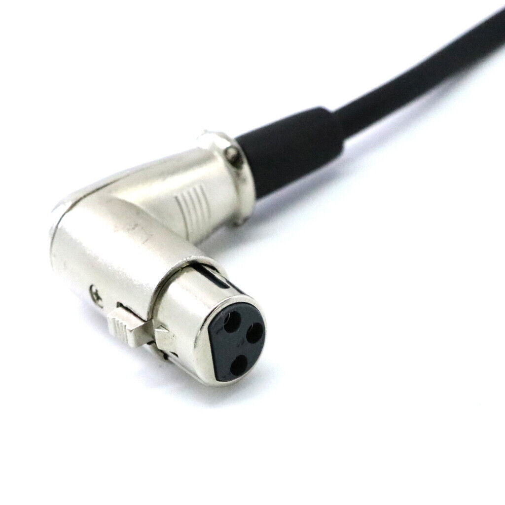 2 Pieces 3' XLR Right Angle  Fe to Straight  Patch Cable