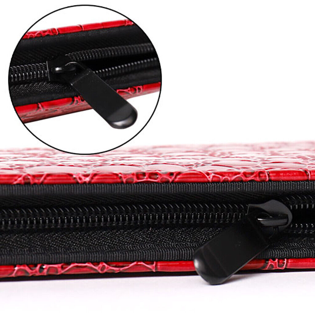 PU Leather Scissors Holder Pouch Case Bag for Salon Barber   Red