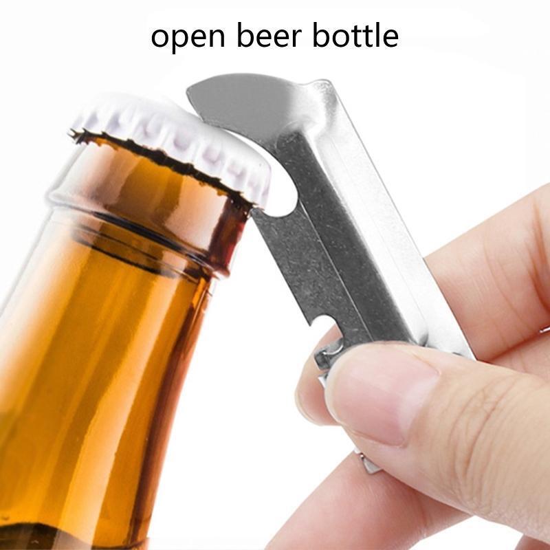 Polished Stainless Steel Small and Portable Beer Can Opener for Bar Beverage