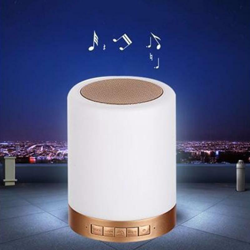 Colorful USB FM Radio Adjustable Small LED Lamp Bluetooth-compatible Speaker