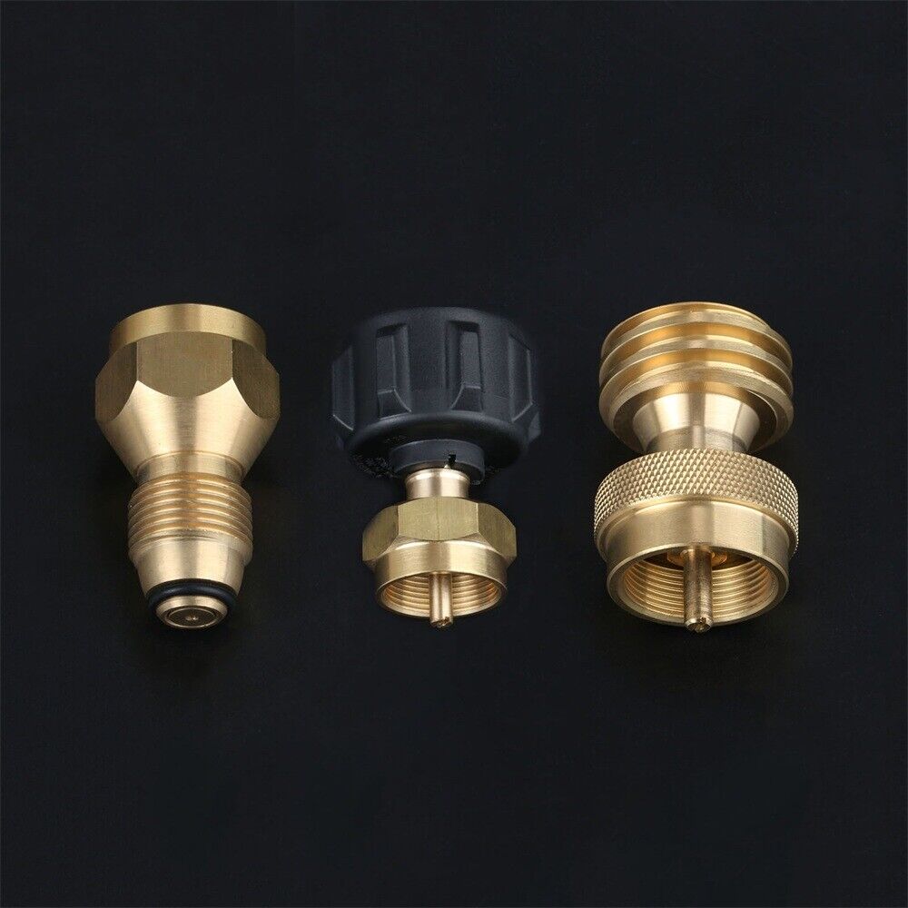 3PCS Propane Refill Adapter Converter QCC1/POL Cylinder Gas Tank Connections