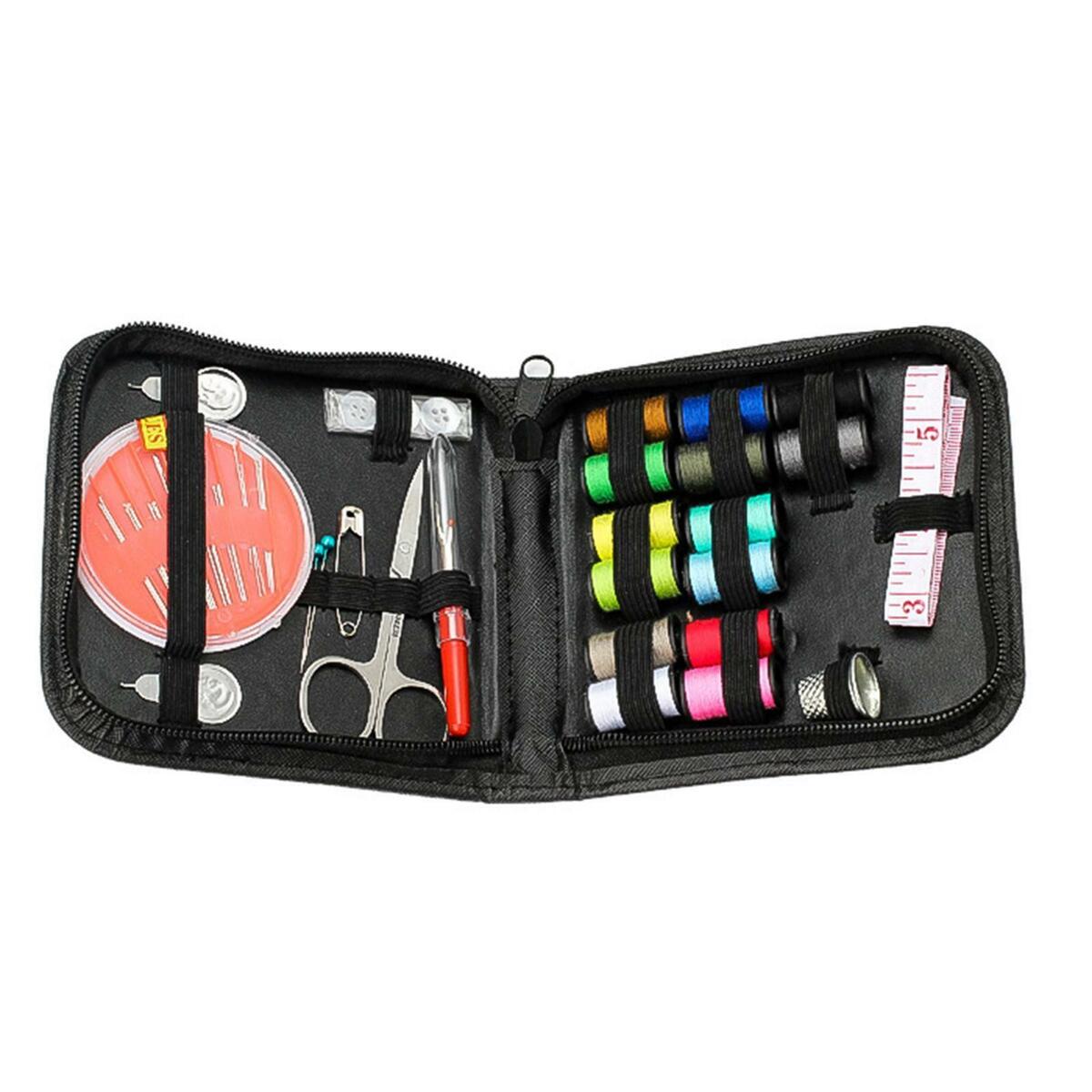 Sewing Kit Supplies Travel Sew Tools with 26pcs Embroidery Letter Patches