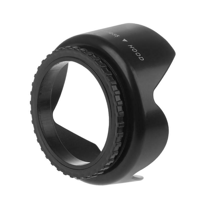 55mm Screwed Flower Petal Sunshade Lens Hood For Nikon Sony DSLR Camera