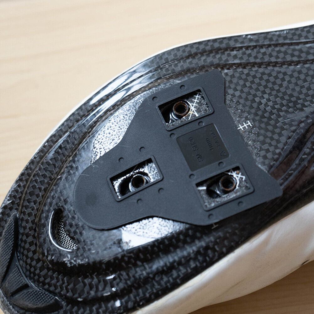 Road Bike Pedal Cleats Adjustable Anti Slip Bicycle Pedals Plate Clip Black