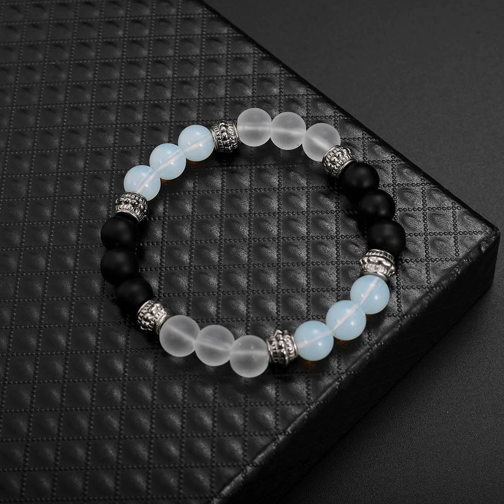 Men/Women Mix Color Elastic Agate Bead Prayer Bracelet Hand Chain Jewelry/G