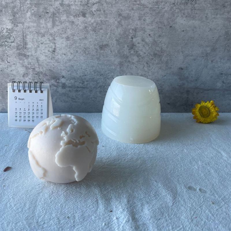 Silicone Soap Moulds Candle Mould Mousse Molds DIY Earth Shaped Baking Accessory
