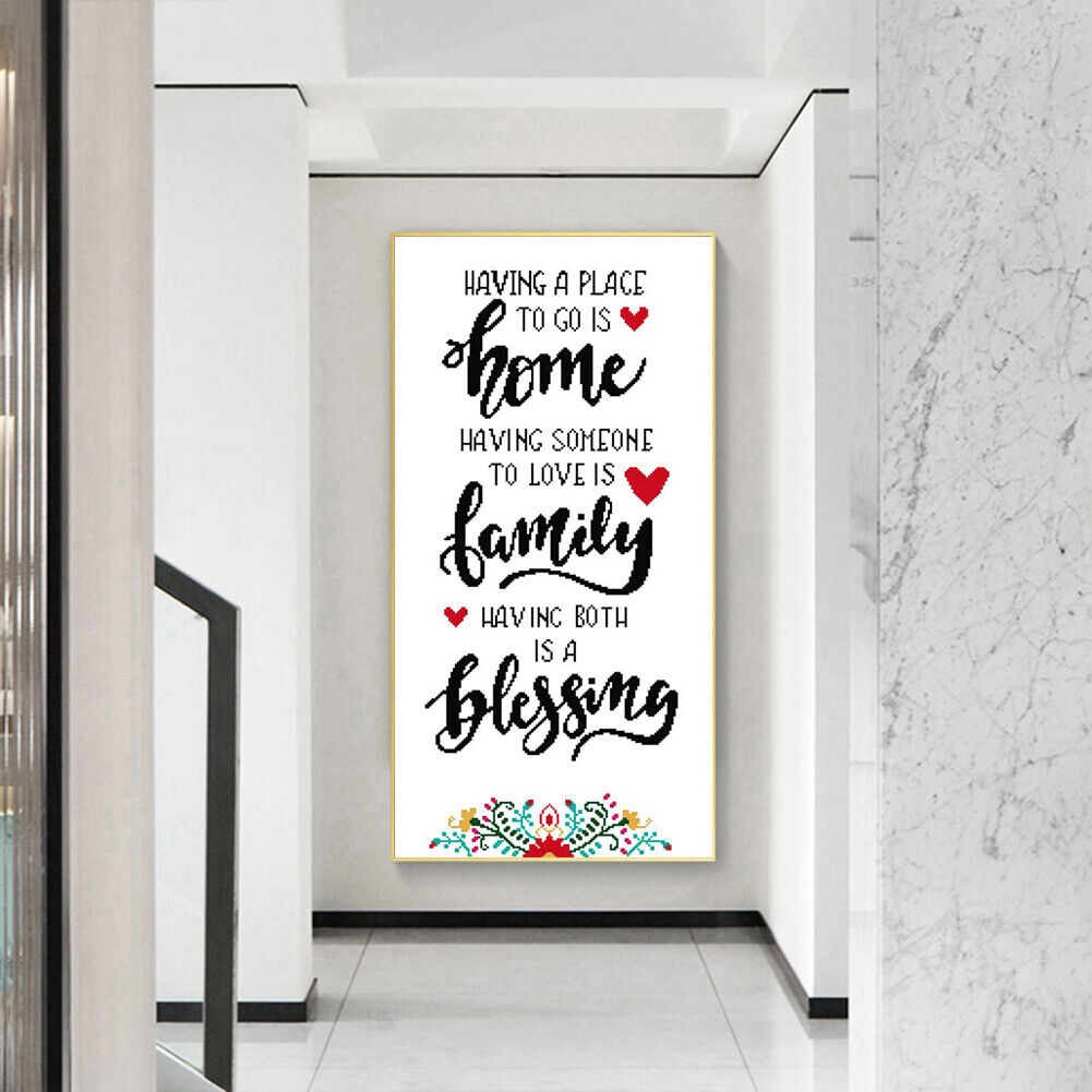 DIY Love Home Partial Cross Stitch Embroidery Canvas Home Wall Decorations