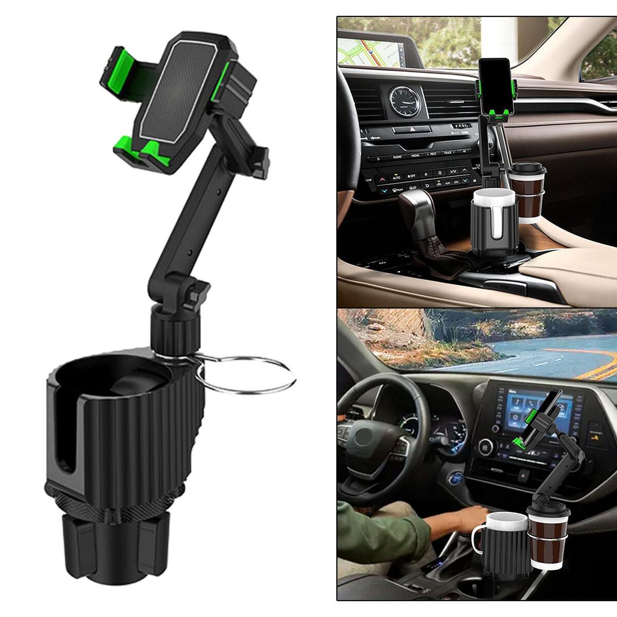 Phone Holder with Cup Holder Adjustable for Car Accessories Easy to Install