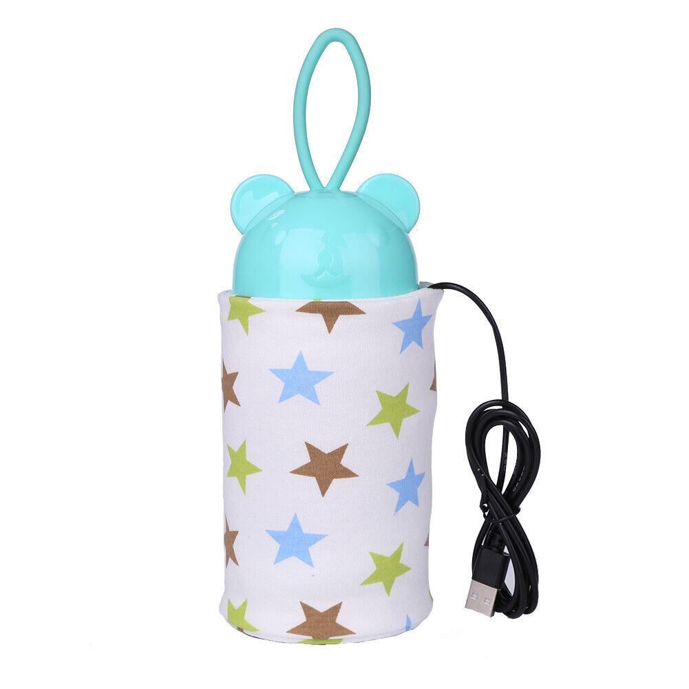 Baby Nursing Bottle Cover Warmer Heater USB Travel Cup Insulated Bag (B)