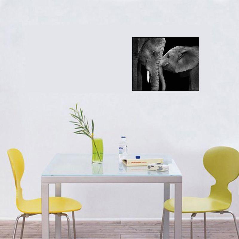 Elephants Frameless DIY Digital Oil Painting By Numbers Canvas Modern Wall Art