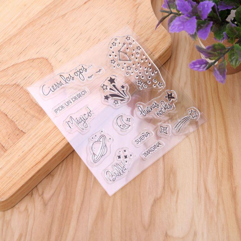 Star Silicone Clear Seal Stamp DIY Art Embossing Photo Album Decorative Paper