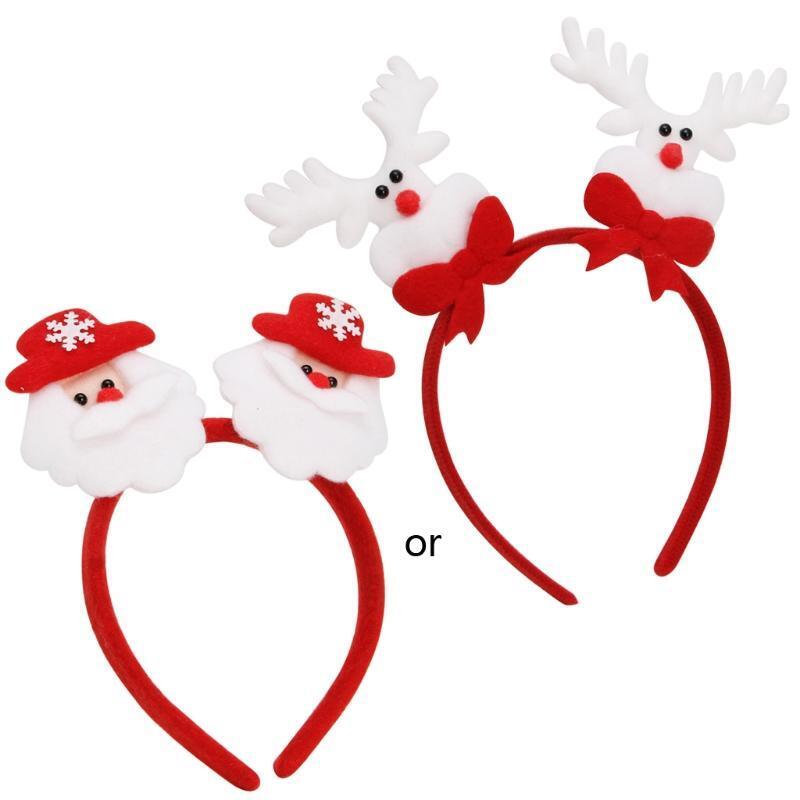 Hot Christmas Santa Xmas Party Decor Headband With Flashing Light Head Hoop