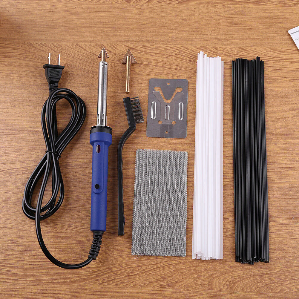 Plastic Welding Solder Iron Kit Car Bumper Dashboard Repair Tool (US Plug)
