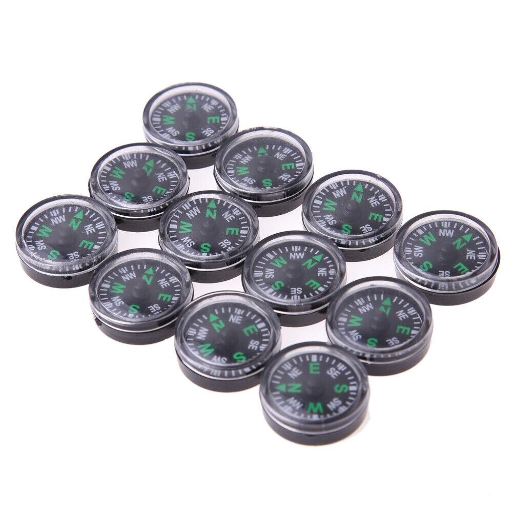 12pcs Portable Mini Precise Compass North Guider for Camping Hike Survival