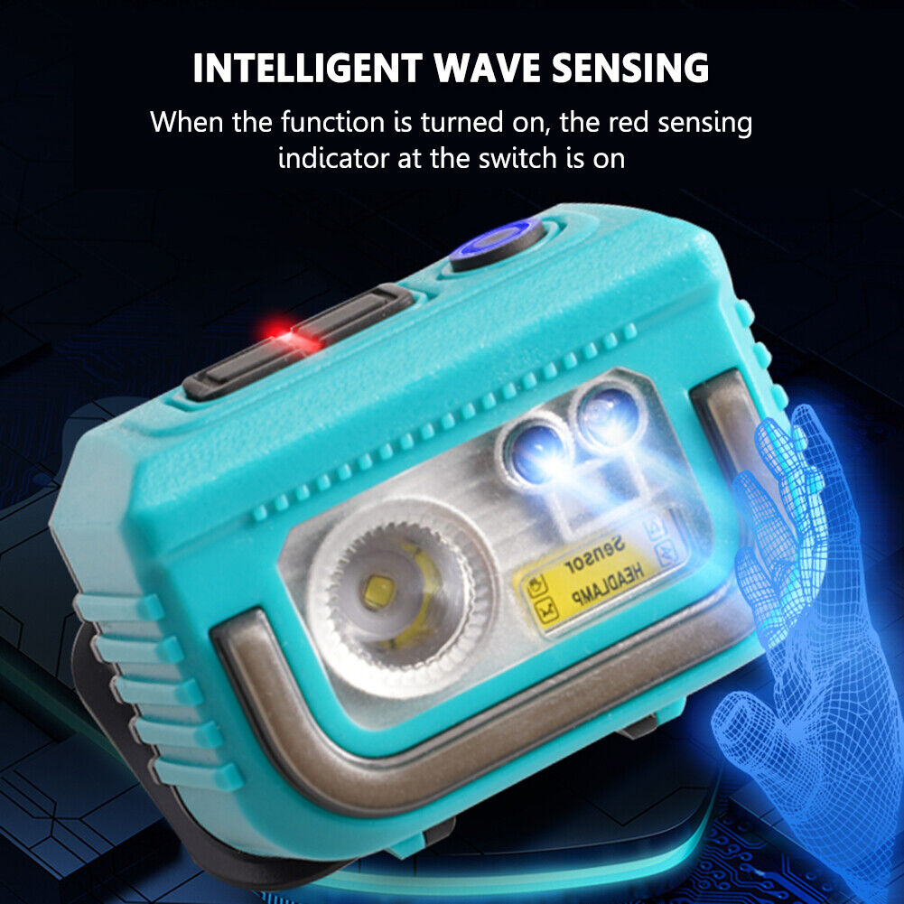 Multi-function Type-C Rechargeable Headlamp Gesture Sensor XPG Headlight