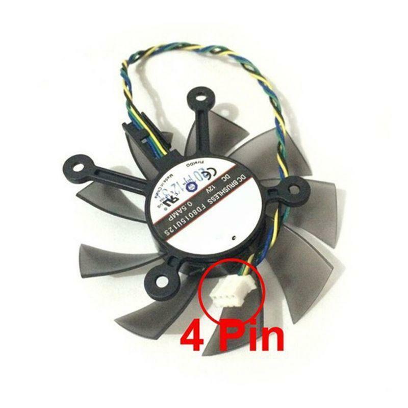 75MM FD8015U12S DC12V 0.5AMP 4PIN Cooler Fan For GTX 560 GTX550Ti HD7850 Video