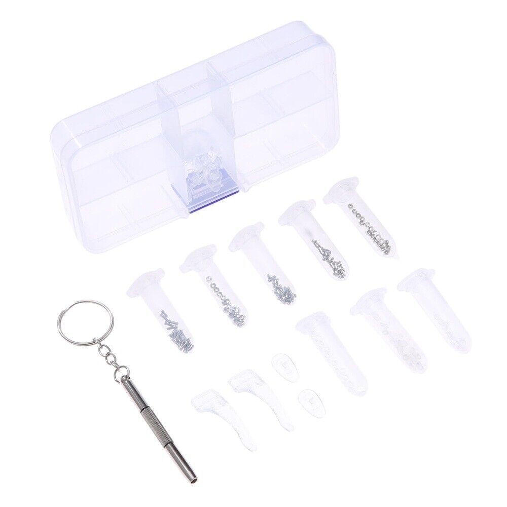 Stainless Steel Cross Screw Plastic Screw Cap Washer Nose Pad Assortment Kit