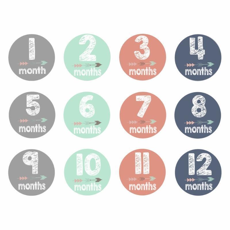 Newborn Infant Age Card Cards with 0-12 Months Pictures Cards Growth Souvenirs
